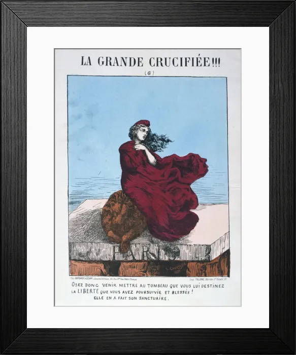 Framed Print : Allegory of Republican France, 1871. Artist: E Courtaux Framed Print : Allegory of Republican France, 1871. Artist: E Courtaux