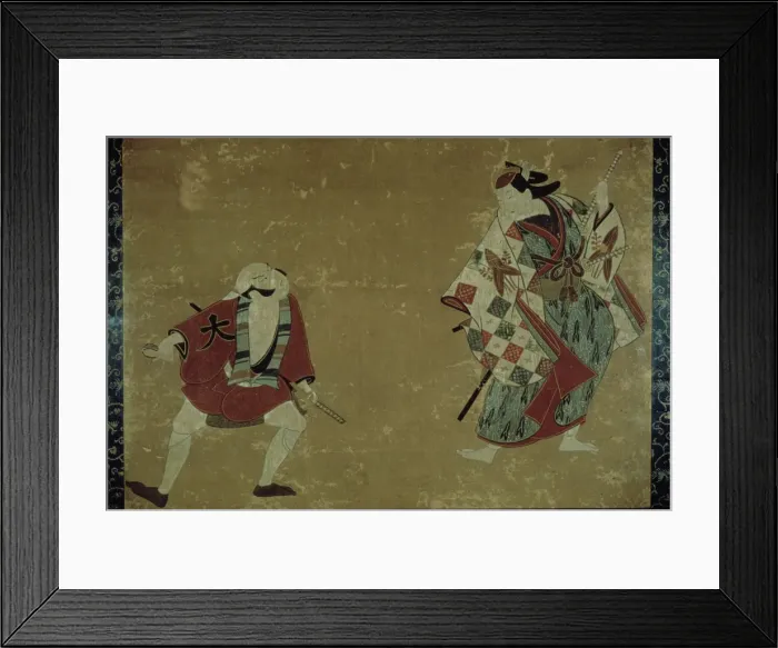 Framed Print : Two Actors in a Play, 1700-1705