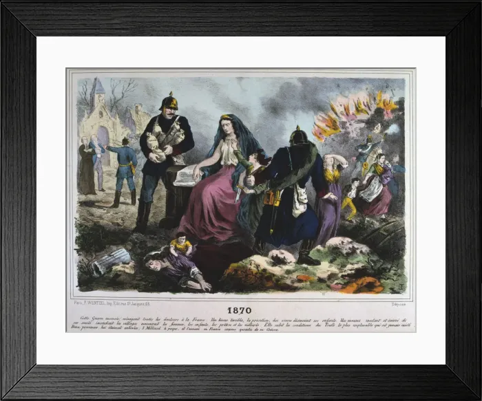 Framed Print : Allegory of France of 1870, Franco-Prussian war, 1870-1871 Framed Print : Allegory of France of 1870, Franco-Prussian war, 1870-1871