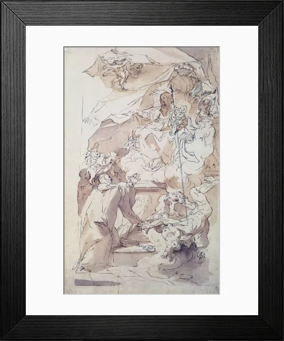 Framed Print : The Virgin and Child Jesus with Saint Bernard, 18th century. Artist: Paul Troger Framed Print : The Virgin and Child Jesus with Saint Bernard, 18th century. Artist: Paul Troger
