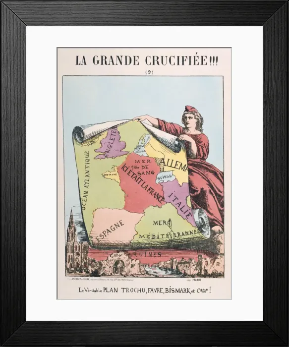 Framed Print : Allegory of Republican France, 1871. Artist: E Courtaux Framed Print : Allegory of Republican France, 1871. Artist: E Courtaux