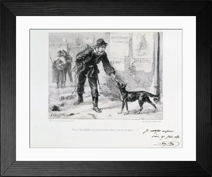 Framed Print : Siege of Paris, Franco-Prussian War, 1871. Artist: Auguste Bry Framed Print : Siege of Paris, Franco-Prussian War, 1871. Artist: Auguste Bry