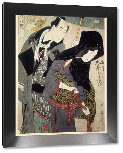 The Lovers, Chubei and Umegawa, late 18th  /  early 19th century. Artist: Kitagawa Utamaro