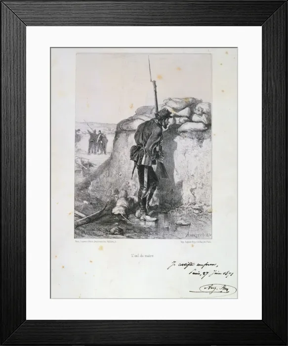 Framed Print : Siege of Paris, Franco-Prussian War, 1870 (1871). Artist: Auguste Bry Framed Print : Siege of Paris, Franco-Prussian War, 1870 (1871). Artist: Auguste Bry