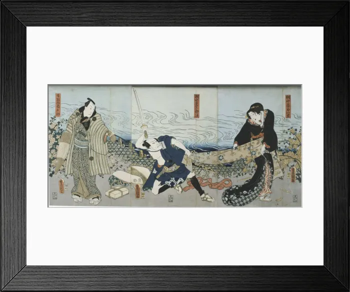 Framed Print : Theatre Scene, 1844. Artist: Utagawa Kunisada Framed Print : Theatre Scene, 1844. Artist: Utagawa Kunisada