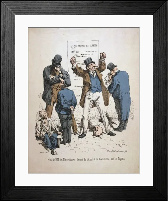 Framed Print : Caricature of the proprietors, Paris Commune, 1871 Framed Print : Caricature of the proprietors, Paris Commune, 1871