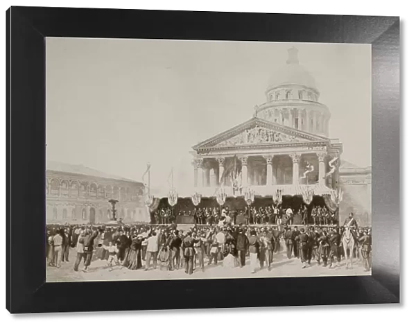 Enlistment of volunteers into the National Guard, Place du Pantheon, Paris, 1870-1871