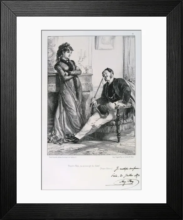 Framed Print : Pauvre Nini, tu as mange du chien!, Siege of Paris, 1871. Artist: Auguste Bry Framed Print : Pauvre Nini, tu as mange du chien!, Siege of Paris, 1871. Artist: Auguste Bry