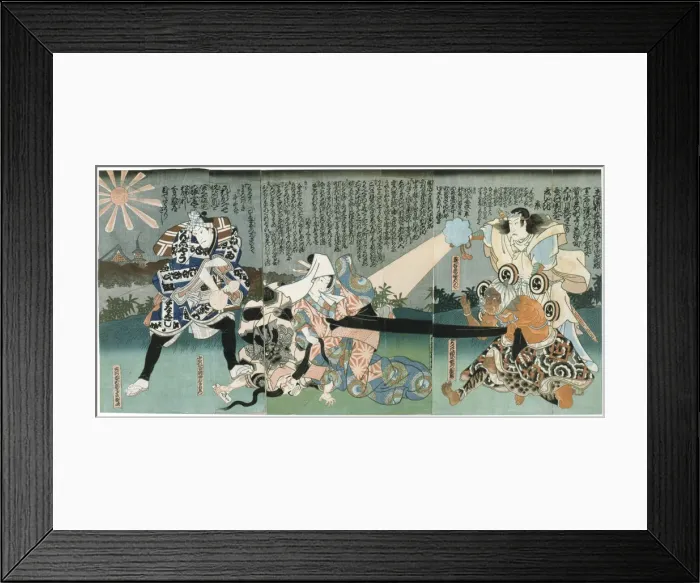 Framed Print : Scene at Kabuki Theatre, 19th century Framed Print : Scene at Kabuki Theatre, 19th century