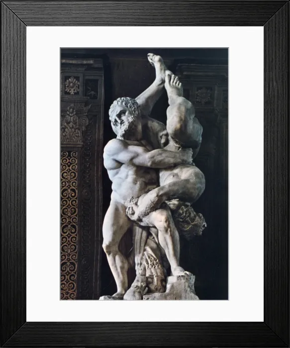 Framed Print : Hercules and Diomede, c mid 16th century (?). Artist: Vicenzo di Raffaello de Rossi Framed Print : Hercules and Diomede, c mid 16th century (?). Artist: Vicenzo di Raffaello de Rossi