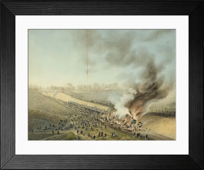 Framed Print : Train Crash at Bellevue in 1842 (19th century) Framed Print : Train Crash at Bellevue in 1842 (19th century)