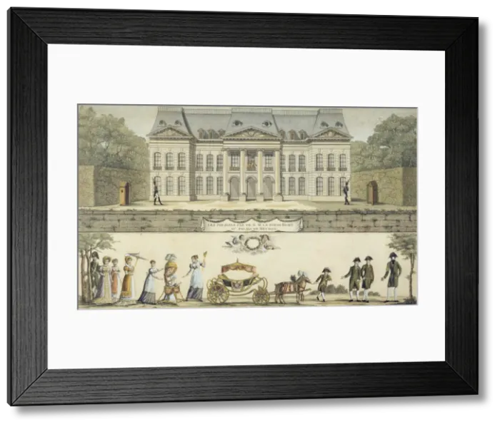 Framed Print : The First Steps of the King of Rome at the Chateau of Meudon, 19th century Framed Print : The First Steps of the King of Rome at the Chateau of Meudon, 19th century
