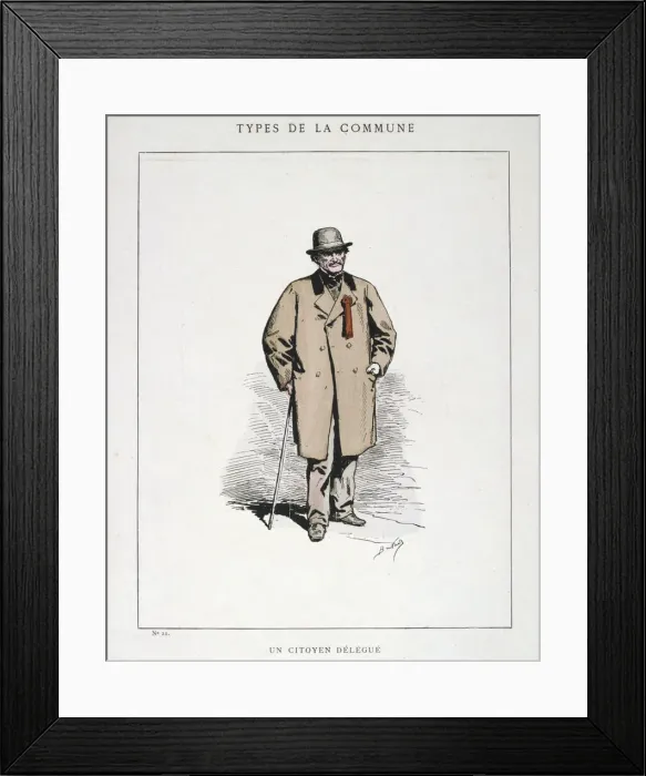Framed Print : Un Citoyen Delegue, Paris Commune, 1871 Framed Print : Un Citoyen Delegue, Paris Commune, 1871