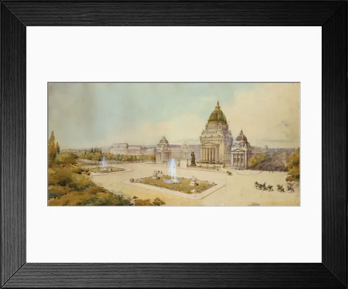 Framed Print : Project for the large exhibition centre, Paris, 1893 Framed Print : Project for the large exhibition centre, Paris, 1893