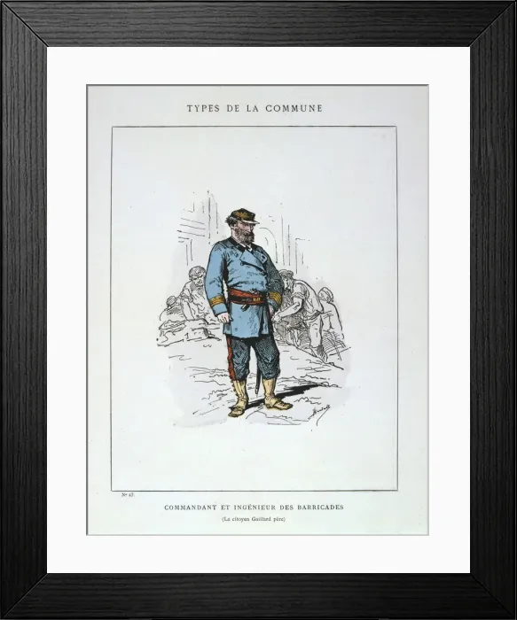 Framed Print : Commandant et Ingenieur de Barricades, Paris Commune, 1871 Framed Print : Commandant et Ingenieur de Barricades, Paris Commune, 1871