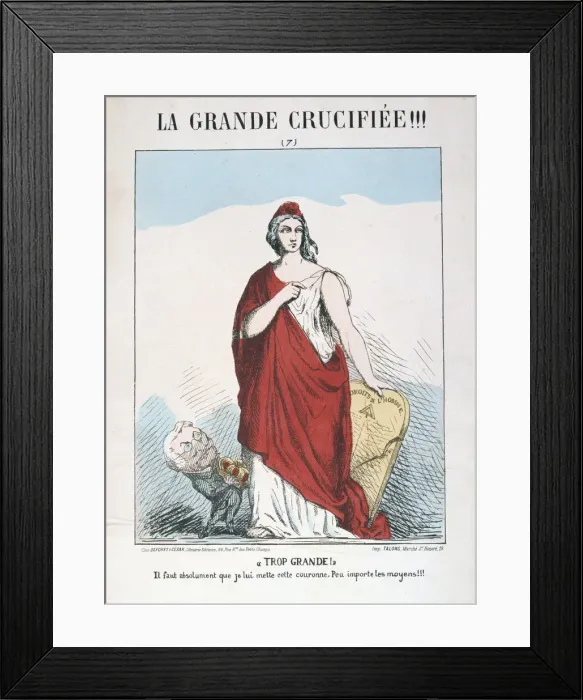 Framed Print : Allegory of Republican France, 1871. Artist: E Courtaux Framed Print : Allegory of Republican France, 1871. Artist: E Courtaux