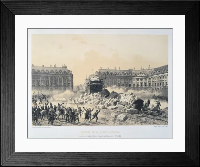 Framed Print : Colonne de la Place Vendome, Paris Commune, 16 May 1871 Framed Print : Colonne de la Place Vendome, Paris Commune, 16 May 1871