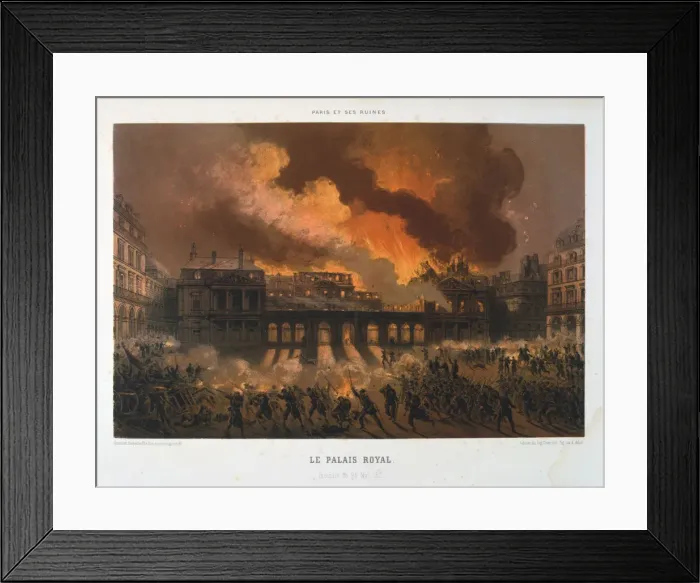 Framed Print : Le Palais Royal, Paris Commune, 24 May 1871 Framed Print : Le Palais Royal, Paris Commune, 24 May 1871