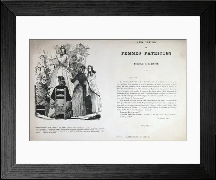 Framed Print : Les Clubs des Femmes Patriotes, Paris Commune, 1871 Framed Print : Les Clubs des Femmes Patriotes, Paris Commune, 1871