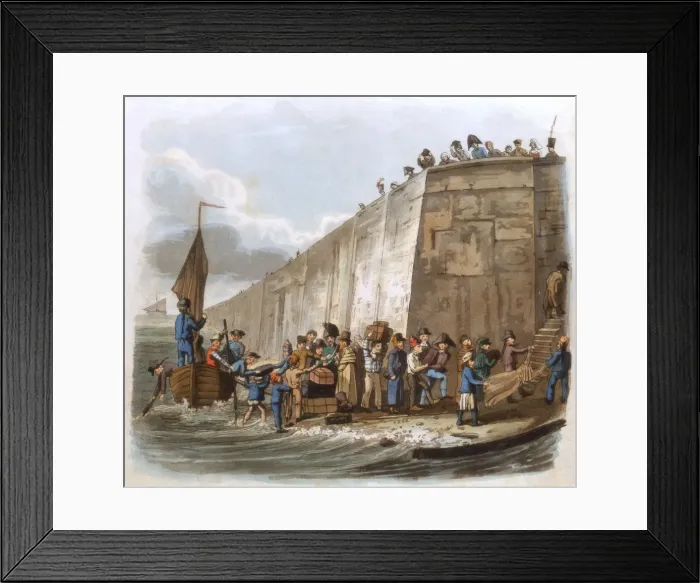 Framed Print : Arrival at Calais, 1816 Framed Print : Arrival at Calais, 1816