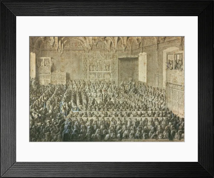 Framed Print : The assembly of the Sorbonne declare Henry III deposed, January 1589. Museum of Carnavalet, Paris Framed Print : The assembly of the Sorbonne declare Henry III deposed, January 1589. Museum of Carnavalet, Paris