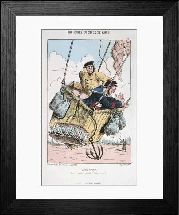 Framed Print : Aerostier, Siege of Paris, 1870-1871 Framed Print : Aerostier, Siege of Paris, 1870-1871