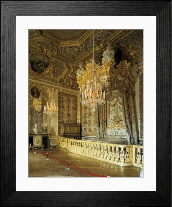 Framed Print : The Queens Bedchamber, The Queens Suite (Grand Appartement de la Reine)