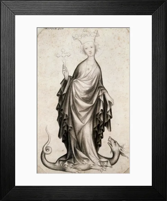 Framed Print : St Margaret, 15th century Framed Print : St Margaret, 15th century
