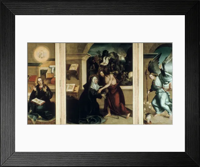 Framed Print : Appearance of Christ to the Virgin, 1531. Artist: Garcia Fernandes Framed Print : Appearance of Christ to the Virgin, 1531. Artist: Garcia Fernandes