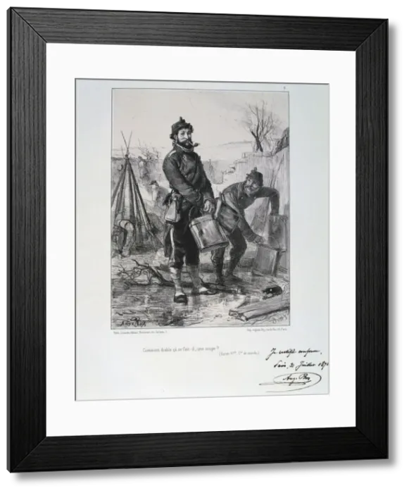 Framed Print : Soldiers of the Garde Nationale, Siege of Paris, 1870-1871. Artist: Auguste Bry Framed Print : Soldiers of the Garde Nationale, Siege of Paris, 1870-1871. Artist: Auguste Bry