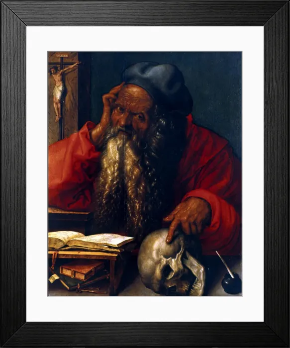 Framed Print : St Jerome, 1521. Artist: Albrecht Durer Framed Print : St Jerome, 1521. Artist: Albrecht Durer