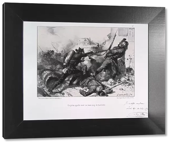 Hand-to-hand fighting, Siege of Paris, Franco-Prussian War, 1870 (1871). Artist: Auguste Bry