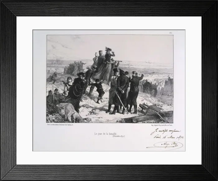 Framed Print : Le Jour du Bataille ( The Day of the Battle ), Siege of Paris, Franco-Prussian War, 1870 (1871). Artist: Auguste Bry Framed Print : Le Jour du Bataille ( The Day of the Battle ), Siege of Paris, Franco-Prussian War, 1870 (1871). Artist: Auguste Bry