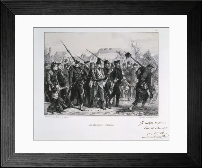 Framed Print : Prussian prisoners, Franco-Prussian War, 1870 (1872). Artist: Auguste Bry Framed Print : Prussian prisoners, Franco-Prussian War, 1870 (1872). Artist: Auguste Bry
