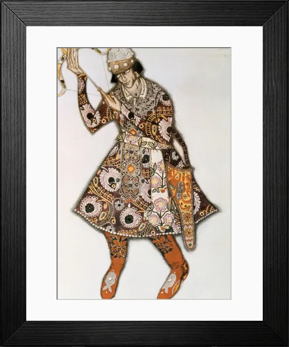 Framed Print : Costume design for a ballet by Igor Stravinsky, 1913. Artist: Leon Bakst