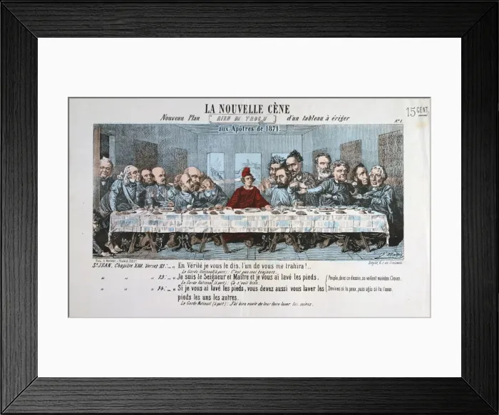 Framed Print : La Nouvelle Cene, Paris Commune, 1871 Framed Print : La Nouvelle Cene, Paris Commune, 1871