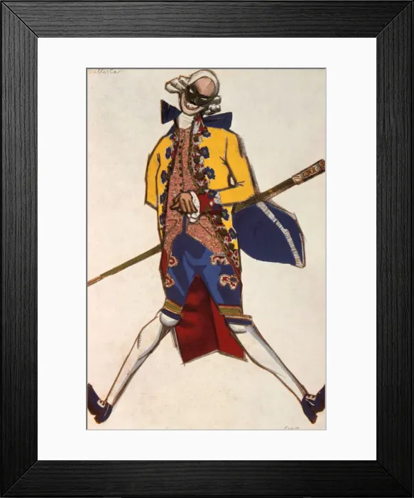 Framed Print : Battista, costume design for a comedy by Carol Goldoni, 1917. Artist: Leon Bakst Framed Print : Battista, costume design for a comedy by Carol Goldoni, 1917. Artist: Leon Bakst