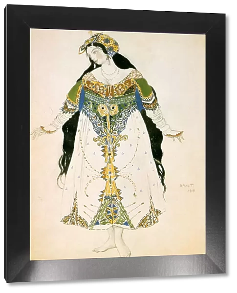 The Tsarevna, costume design for the Ballets Russes production of Stravinskys The Firebird, 1910. Artist: Leon Bakst