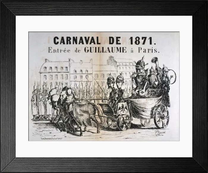 Framed Print : Carnaval de 1871; Wilhelm I of Prussia entering Paris, February 1871 Framed Print : Carnaval de 1871; Wilhelm I of Prussia entering Paris, February 1871