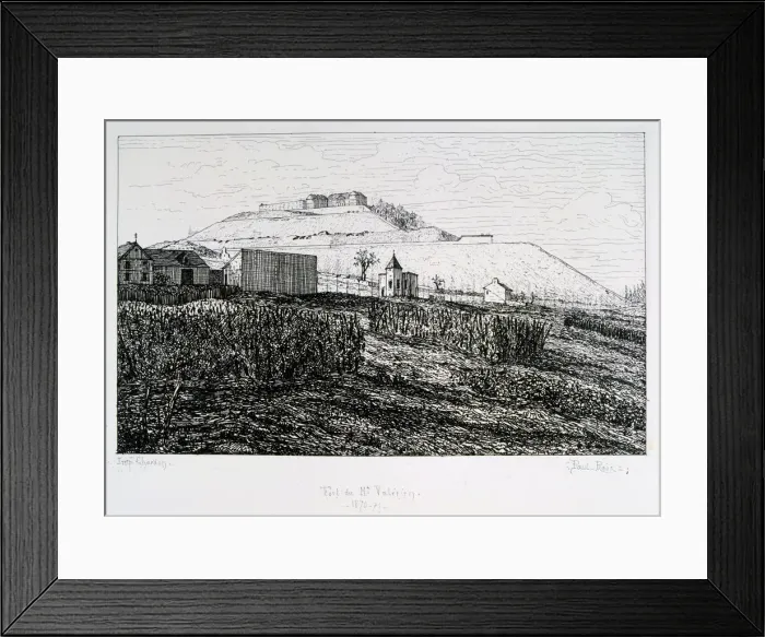 Framed Print : Fort du Mont Valerien, Siege of Paris, 1870-1871. Artist: Paul Roux Framed Print : Fort du Mont Valerien, Siege of Paris, 1870-1871. Artist: Paul Roux