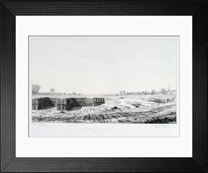 Framed Print : Prussian battery, Siege of Paris, 1870-1871. Artist: Paul Roux Framed Print : Prussian battery, Siege of Paris, 1870-1871. Artist: Paul Roux