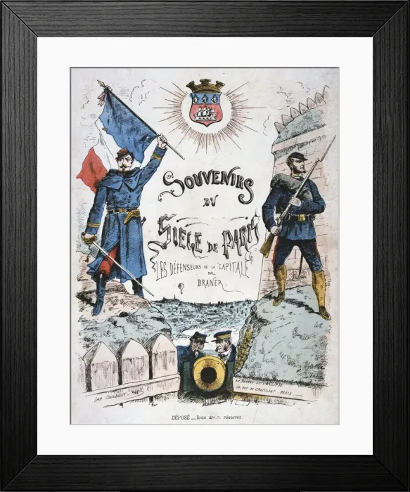 Framed Print : Cover for Souvenirs du Siege de Paris, 1870-1871 Framed Print : Cover for Souvenirs du Siege de Paris, 1870-1871
