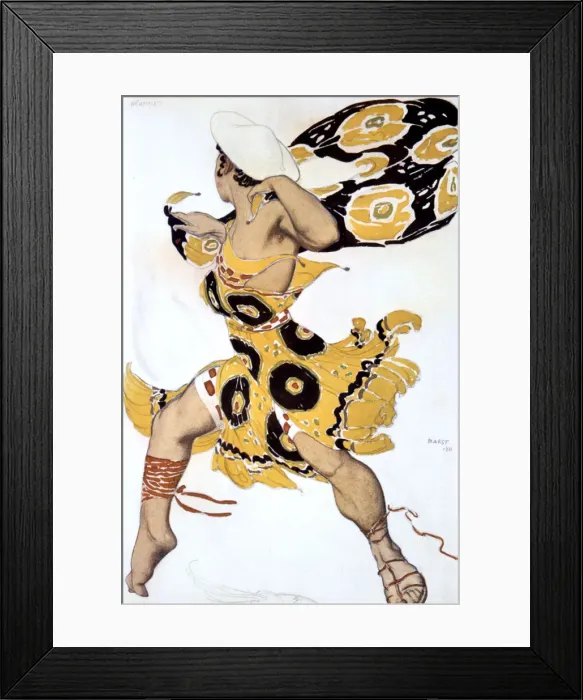 Framed Print : Ephebe, costume design for a Ballets Russes production of Tcherepnins Narcisse, 1911. Artist: Leon Bakst Framed Print : Ephebe, costume design for a Ballets Russes production of Tcherepnins Narcisse, 1911. Artist: Leon Bakst