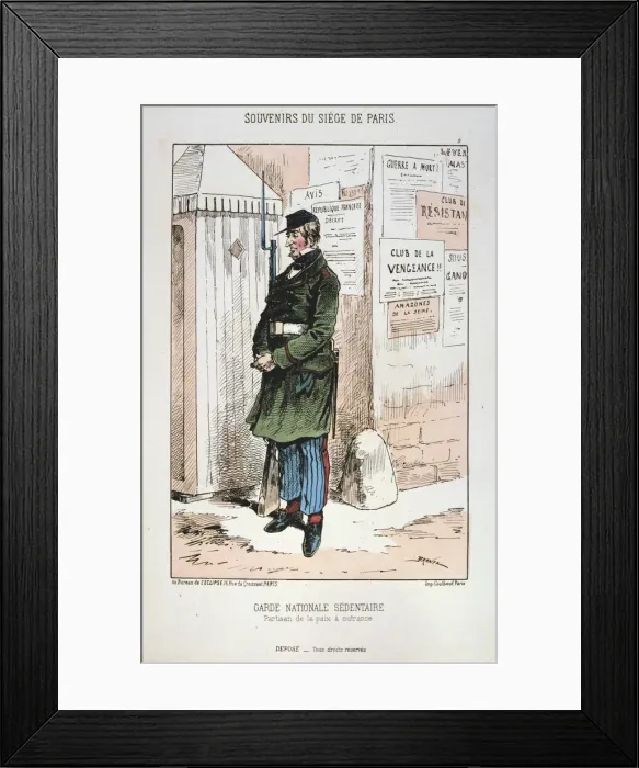 Framed Print : Garde Nationale Sedentaire, Siege of Paris, 1870-1871 Framed Print : Garde Nationale Sedentaire, Siege of Paris, 1870-1871