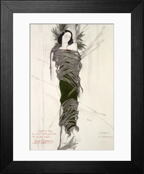 Framed Print : Costume design for the the ballet dancer Ida Rubinstein, 1911. Artist: Leon Bakst Framed Print : Costume design for the the ballet dancer Ida Rubinstein, 1911. Artist: Leon Bakst