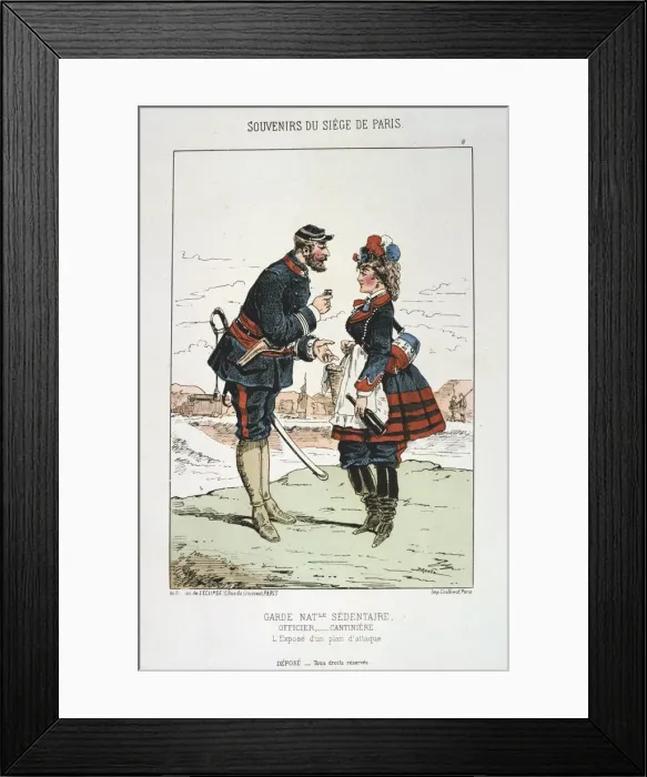 Framed Print : Garde Nationale Sedentaire - Officier Cantinierre, Siege of Paris, 1870-1871 Framed Print : Garde Nationale Sedentaire - Officier Cantinierre, Siege of Paris, 1870-1871