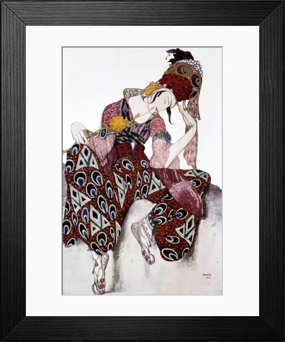 Framed Print : Iskander, costume design for the ballet La Peri (music by Paul Dukas), c1913. Artist: Leon Bakst Framed Print : Iskander, costume design for the ballet La Peri (music by Paul Dukas), c1913. Artist: Leon Bakst
