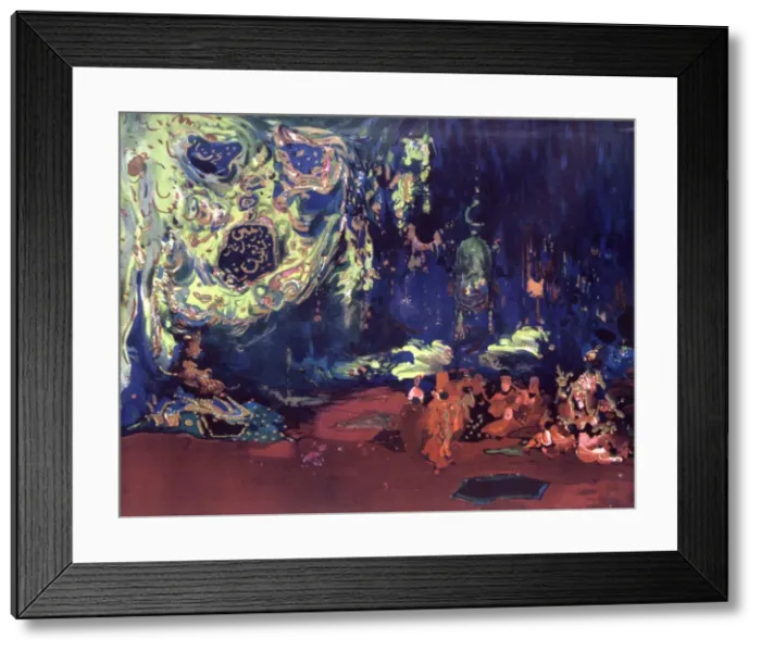 Framed Print : Set design for the ballet Scheherazade, c1913. Artist: Leon Bakst Framed Print : Set design for the ballet Scheherazade, c1913. Artist: Leon Bakst