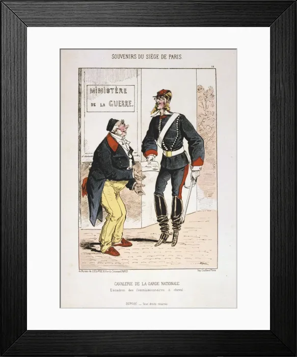 Framed Print : Cavalerie de la Garde Nationale, Siege of Paris, 1870-1871 Framed Print : Cavalerie de la Garde Nationale, Siege of Paris, 1870-1871