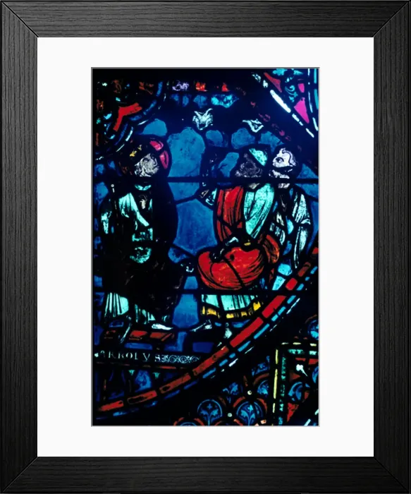 Framed Print : Charlemagne looks at the Milky Way, stained glass window, Chartres Cathedral, France, c1225 Framed Print : Charlemagne looks at the Milky Way, stained glass window, Chartres Cathedral, France, c1225